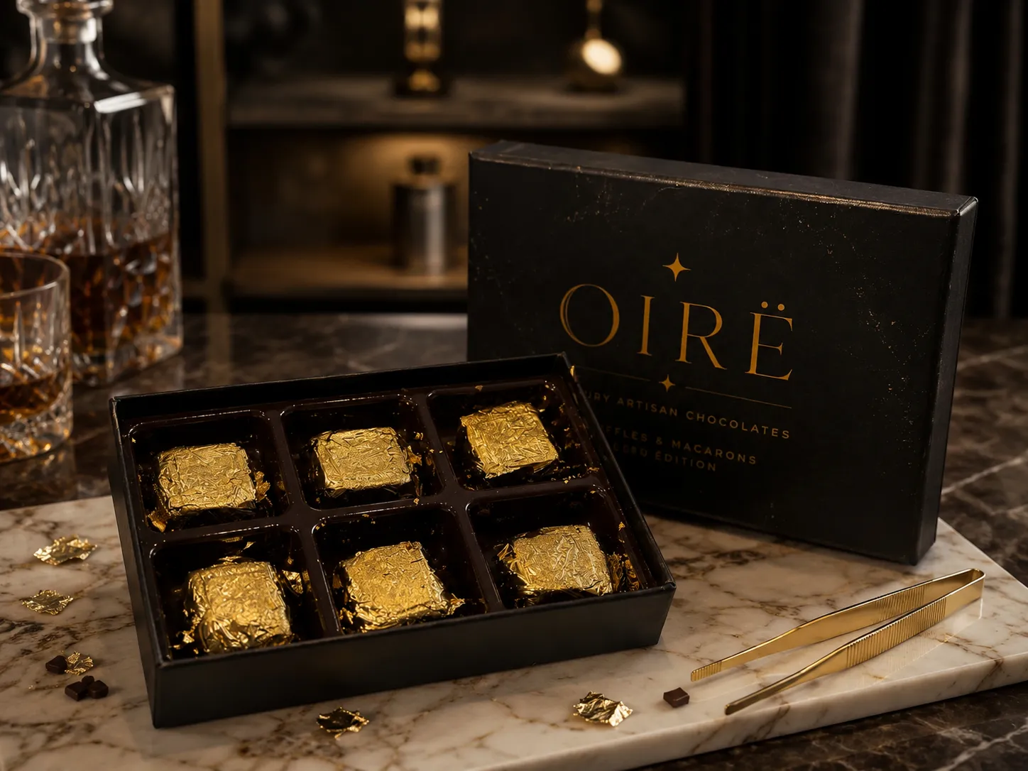 Trufas gourmet de lujo con oro comestible 24K — OIRË