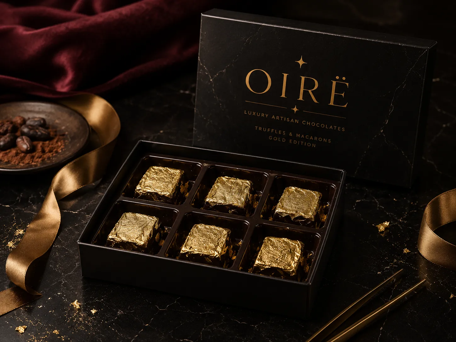 Caja de 2 trufas de oro OIRË